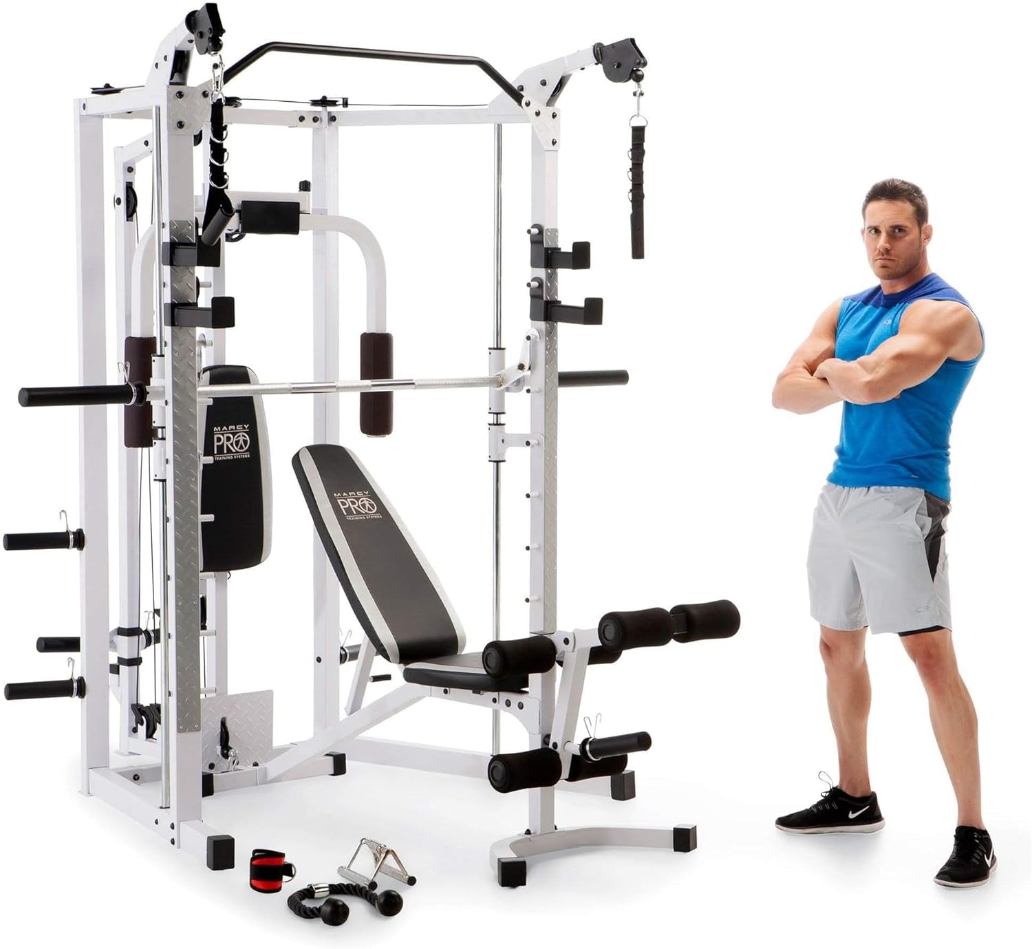 Combo Smith Cage Machine Full Body Training Home Gym System with Leg D –  Pantheon Supplies